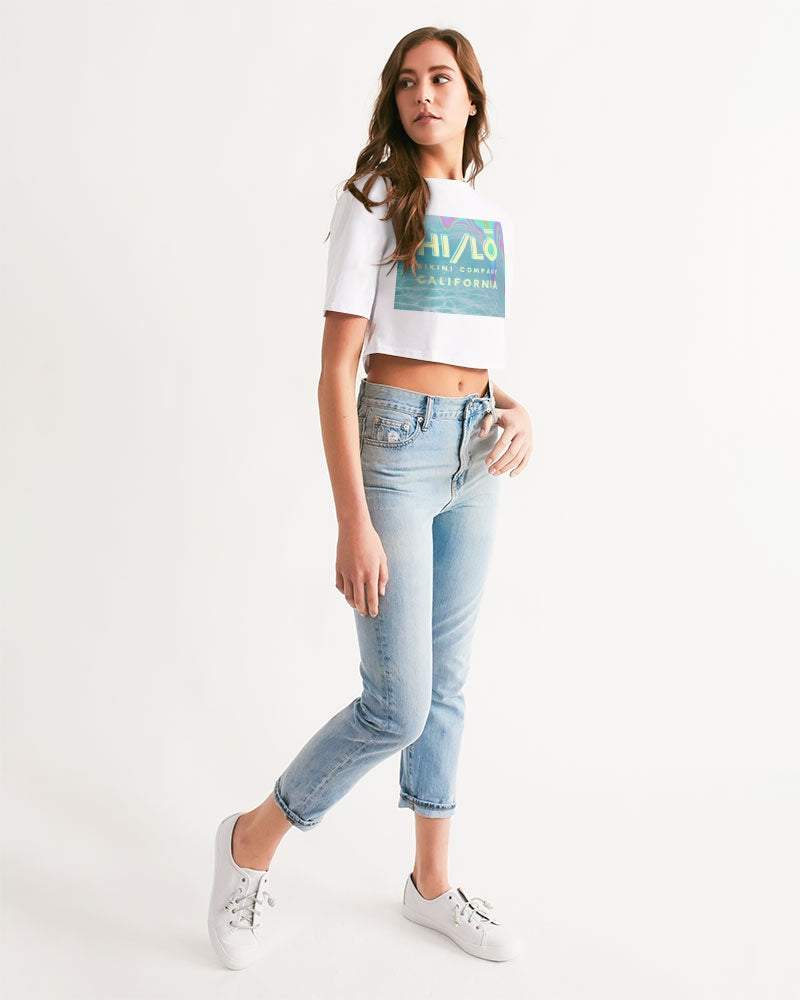 Hi/ Lo Waves Cropped Tee
