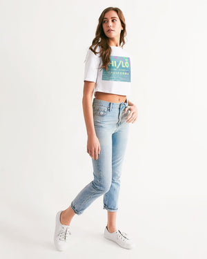 Hi/ Lo Waves Cropped Tee