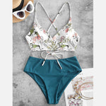 Floral Me Two-Tone Bikini