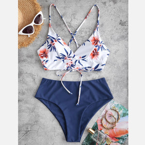 Floral Me Two-Tone Bikini