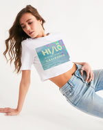 Hi/ Lo Waves Cropped Tee